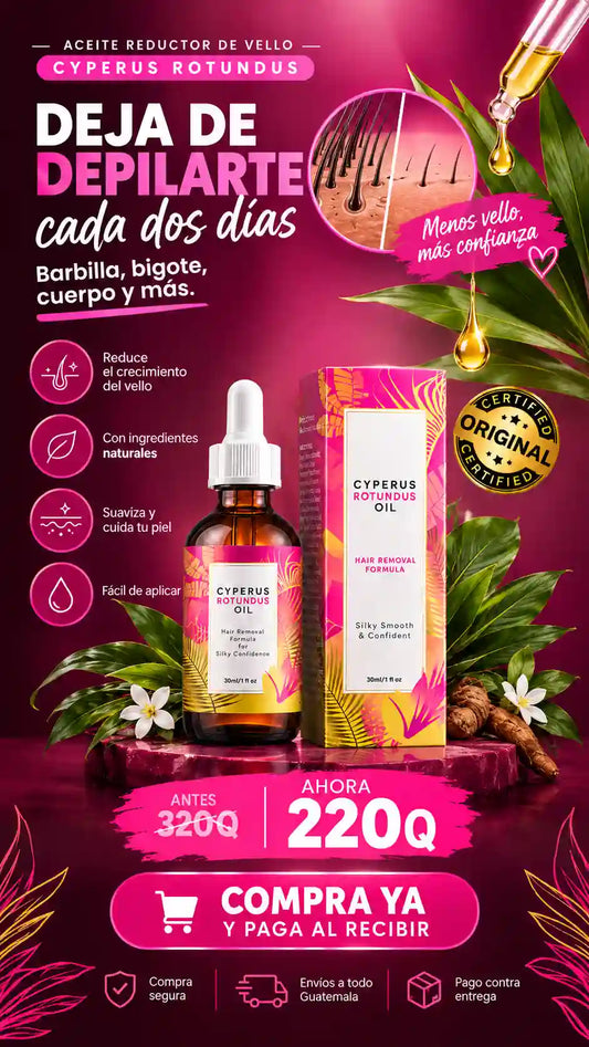 Aceite Cyperus Rotundus – Reductor de Vello